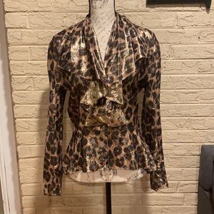Lame’ Animal Print Blouse